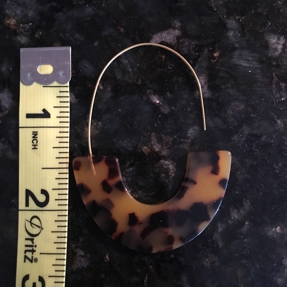 Anthro Rylan Crescent Hoop Earrings - Picture 3 of 6